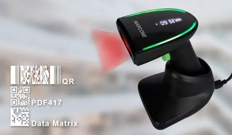 Бездротовий сканер штрих-кодів 2D/1D MC-S8GBD-PRO. Високопродуктивний зчитувач з базою для підзарядки USB, BlueTooth MC-S8GBD-PRO фото
