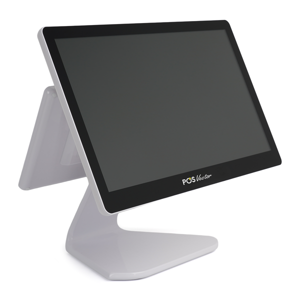 Мощный POS-терминал POS Vector Fabian 15.6&rdquo; Full HD 8/128 ГБ. Сенсорный ПОС терминал на Windows с экраном покупателя P1-2-white фото